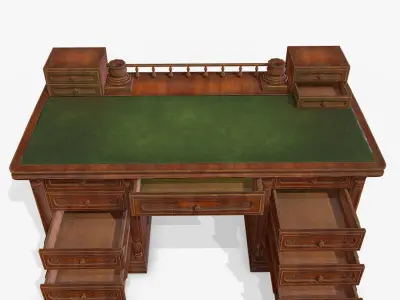 Antiquare Table Low-poly 3D model