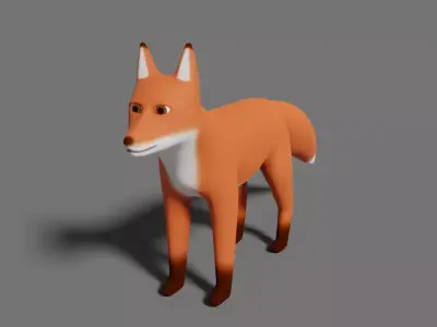 Low poly Fox Low-poly 3D model get
