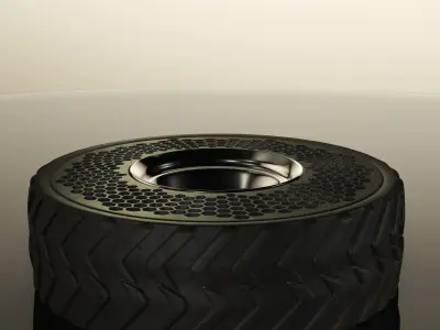 Airless Tire Low-poly 3D model