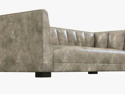 Restoration Hardware Modern Paxton Leather Sofa 3D model