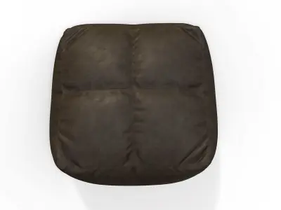 Pouf Small Leather Low-poly 3D model