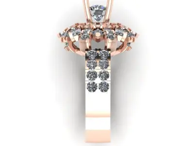 Ring Diamond 3D print model get