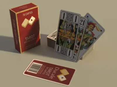 CARD GAME---Tarot Nouveau Low-poly 3D model