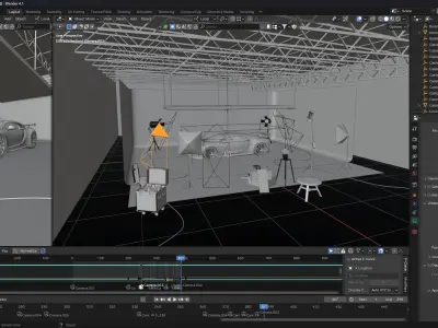 Car light studio  3D model