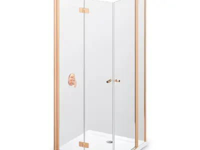 Radaway Nes Brushed Copper Shower 1 3D model