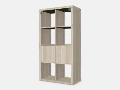 KALLAX Shelving unit with doors 5 Low-poly 3D model