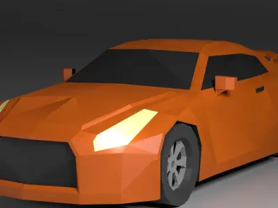 Nissan GTR R35 Low-poly 3D model Low-poly 3D model
