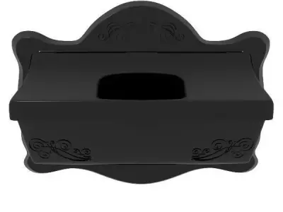 Mailbox toilet paper holder with ornate design 3D model