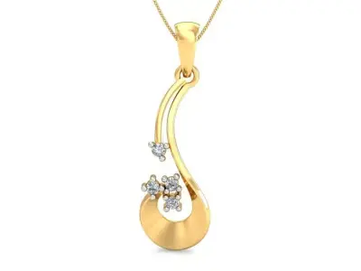 Solitaire Pendant 3dm stl FBX OBJ Render Detail 3D print model shop