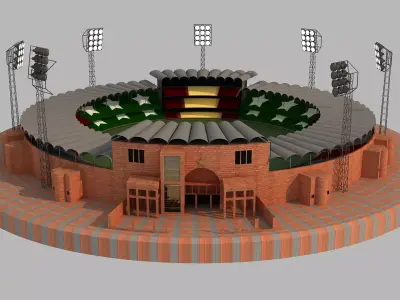 Qaddafi Cricket Stadium 3D model