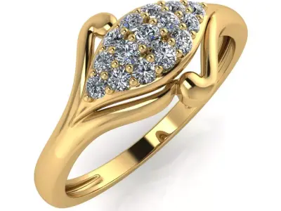light weight gold diamond rings-C111116SKCH2026021-wt-0-5 3D print model