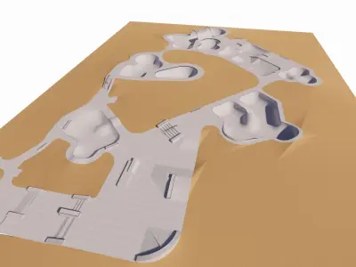 Skatepark-Skate Park PACK Low-poly 3D model