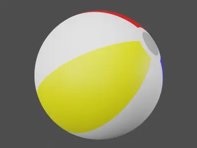 Beach Ball Low-poly 3D model order