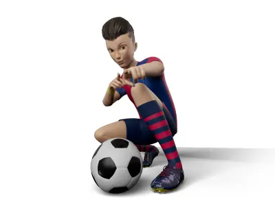 Football Player Parker - MAYA Rigged and Blender Rigged Low-poly 3D model