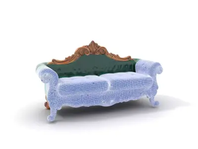 Elegant Emerald Sofa model pack Low-poly 3D model