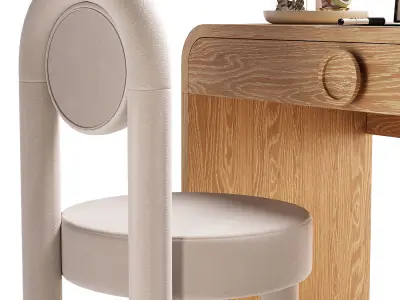 Study Room Desk For Teenager and Kids N05 3D model