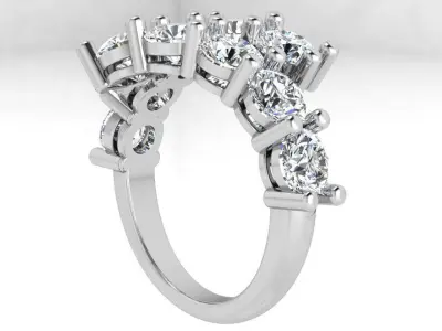 Spiral Diamond Ring 4427 3D print model