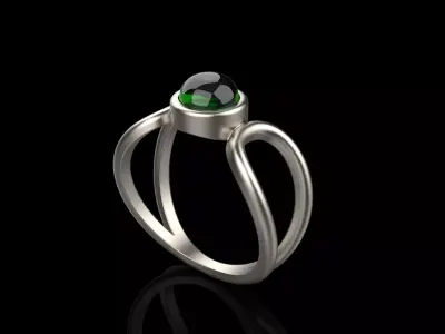 Cabochon ring model 516 3D print model