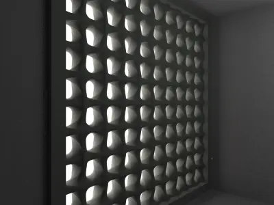 Erwin Hauer light-diffusing wall 3D model