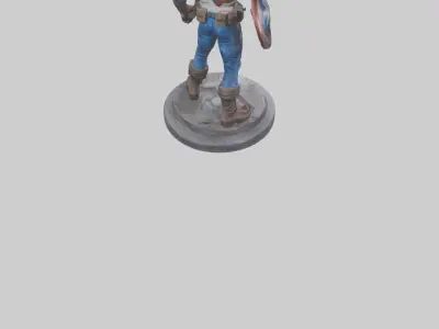 Captain America statue model 3D model