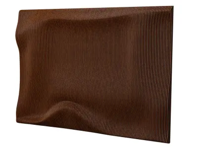 Parametric wooden wall panel 3D model