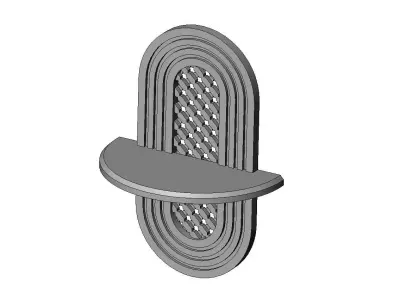Lattice floating shelf wall decor and mirror frame 3D print model