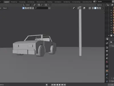 Low-Poly Car 3D model