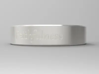 Faithfulness Ring Silver 3D print model