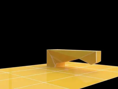 Desk Yellow Free 3D model