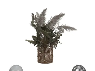 Bouquet of Dried Flowers 3D model
