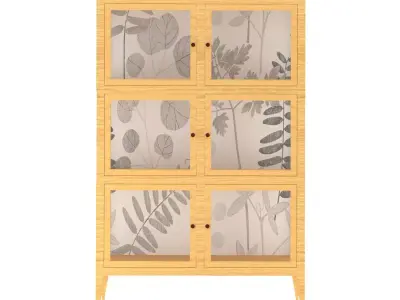 Minimal Wood Buffet Low-poly 3D model