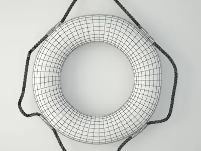 Vintage Life Preserver 2 3D model