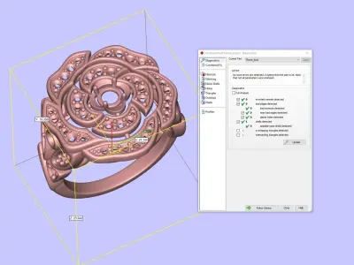 Flower ring 2 3D print model
