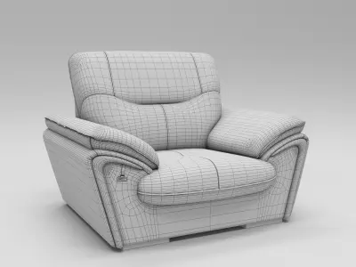 Luxury elegant sofa 3D model