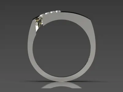 diamond gold man ring mr0025 3D print model