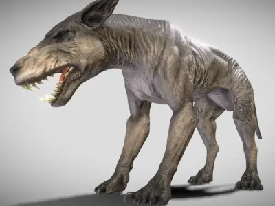 Black Shuck   Phantom Hound of the Mist Low-poly 3D model