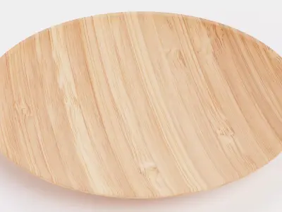 -Bamboo Plate- Low-poly 3D model