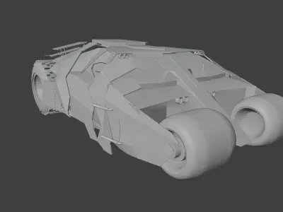 Tumbler Batmobile Low-poly 3D model