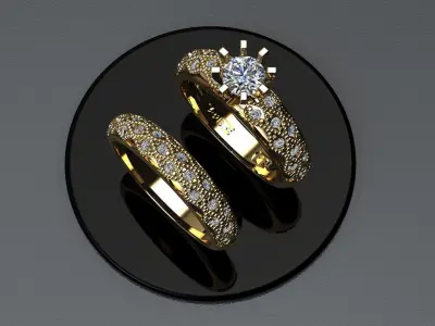 solitaire set ring 3D print model