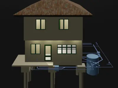 House under construction 3D model