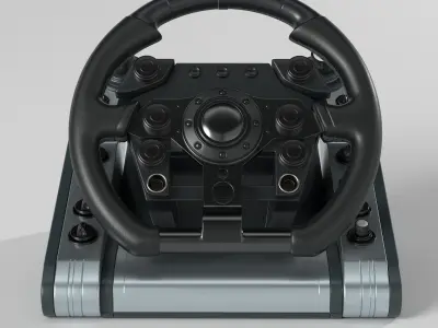 Racing Steering Low-poly 3D model
