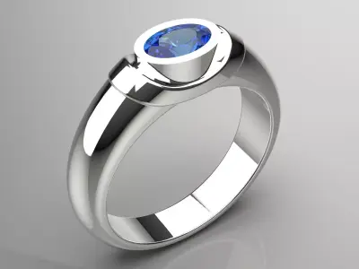 man diamond ring mr0170 3D print model