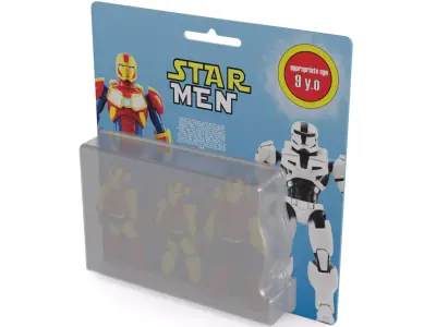 Cars and action games Action Figure Set 3D model