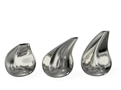 VASE SET - Drop Design 3D model