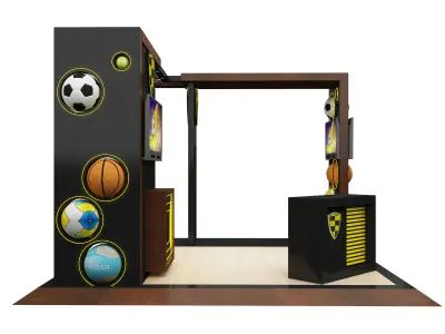 Booth Exhibition Stand a605d 3D model