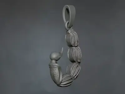 Scorpion Tail Pendant Free 3D print model