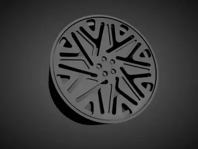 Forgiato Attivo scalable and Printable rim 3D print model