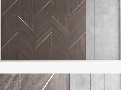 Decorative wall panel set 73 3D model