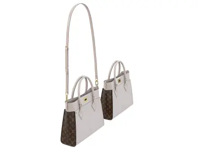 Louis Vuitton On My Side MM Bag Greige Low-poly 3D model