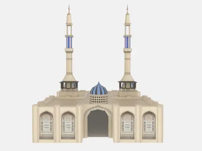 Mosque Low poly 3D Low-poly 3D model
